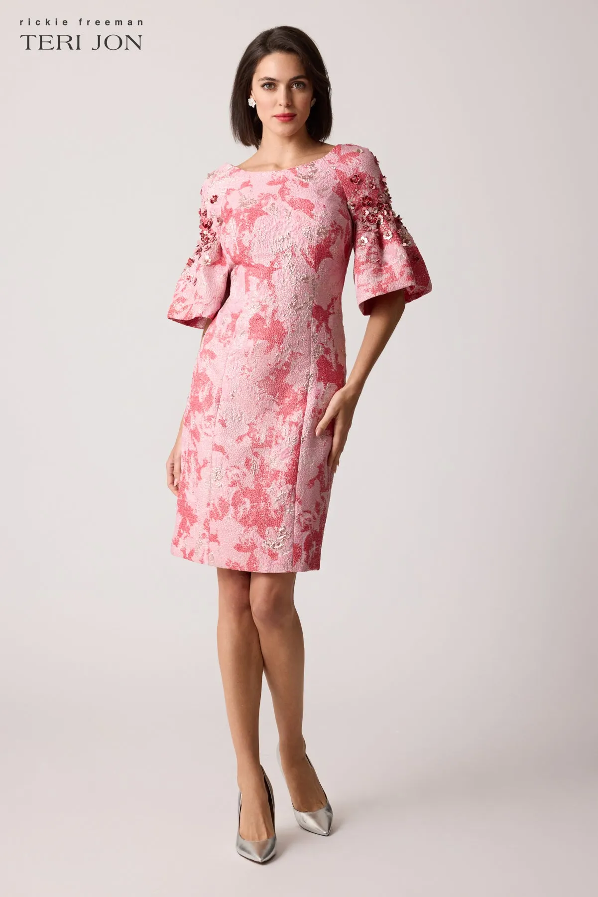 Metallic Jacquard Daytime Flare Dress sold by Teri Jon product image thumbnail 2