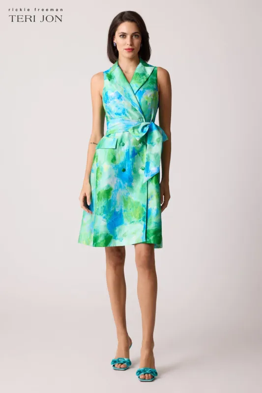 Jacquard Leaf Shirt Dress sold by Teri Jon