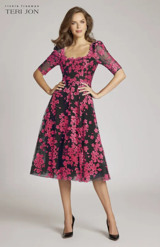 Floral Lace Cocktail Dress sold by Teri Jon