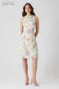 Tweed Basket Weave Print Braid Trim Tank Dress sold by Teri Jon