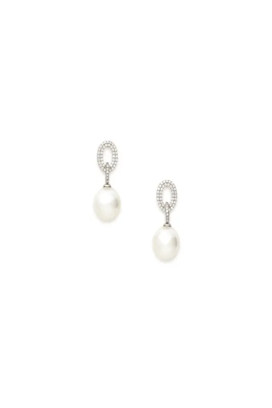 Elegance Pearl Drop Earrings sold by Teri Jon