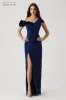 Stretch Crepe 3D Flower Asymmetrical Gown sold by Teri Jon