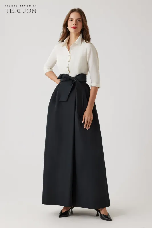 Taffeta Faille Shirt Waist Gown sold by Teri Jon