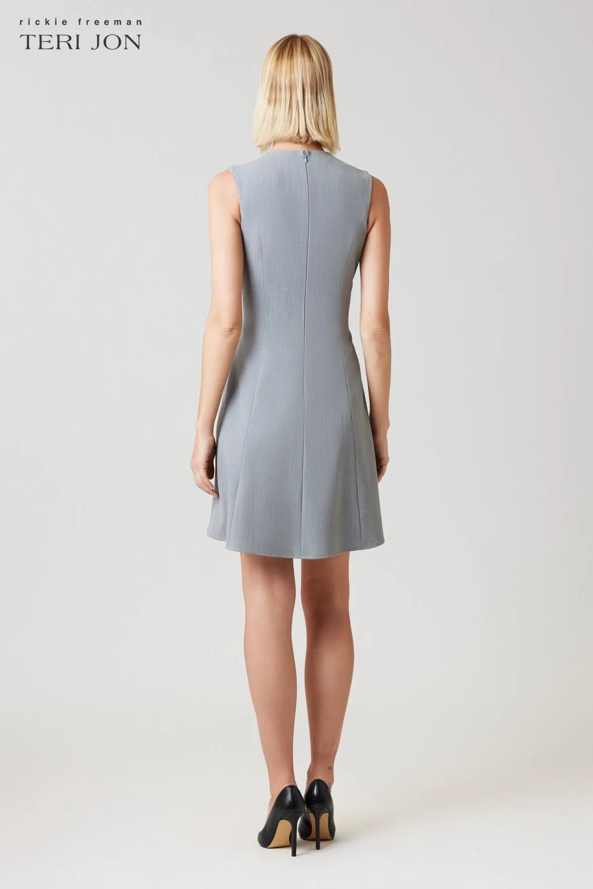 Cotton Jewel Pocket Pleated Dress sold by Teri Jon product image thumbnail 4