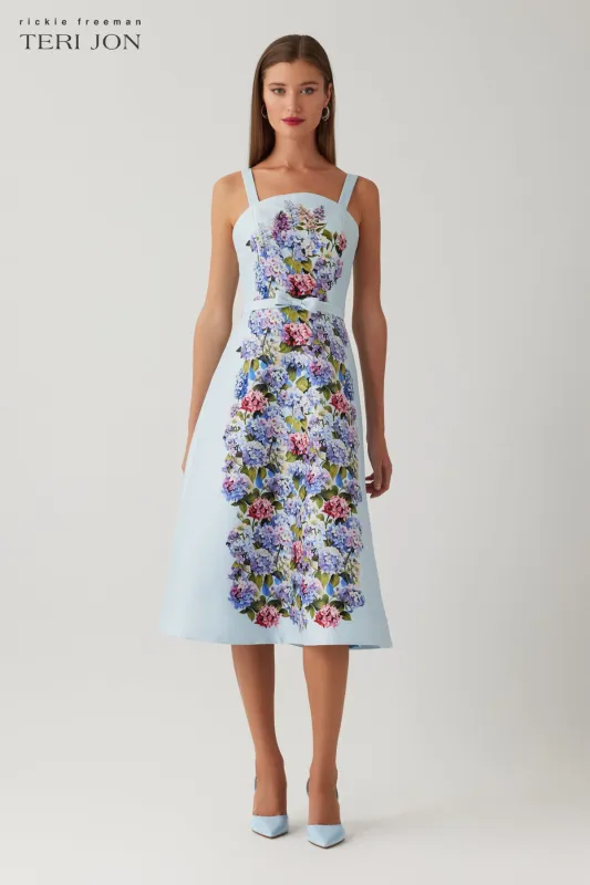 Mikado Sleeveless Floral Print Dress sold by Teri Jon