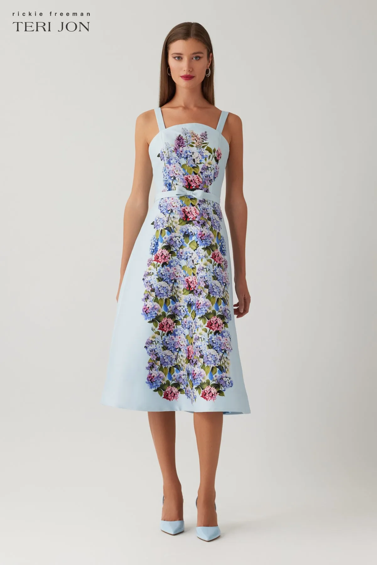 Mikado Sleeveless Floral Print Dress sold by Teri Jon
