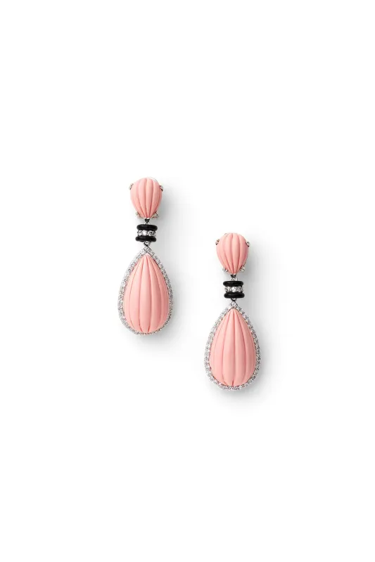 Beaded Teardrop Earrings made by Teri Jon