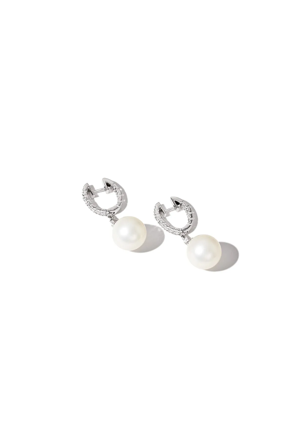 Halo Pearl Drop Earrings sold by Teri Jon product image thumbnail 3
