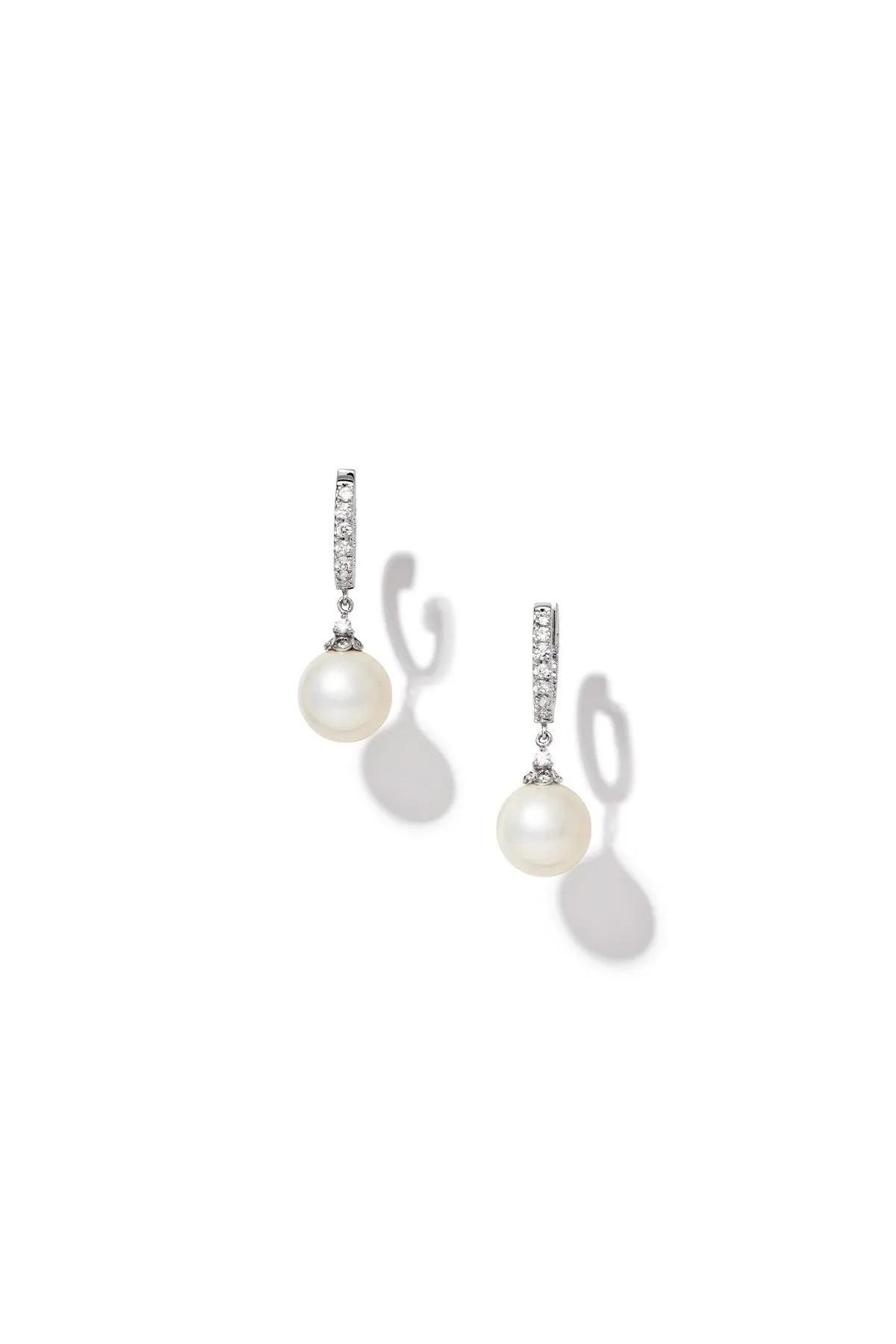 Halo Pearl Drop Earrings sold by Teri Jon product image thumbnail 2