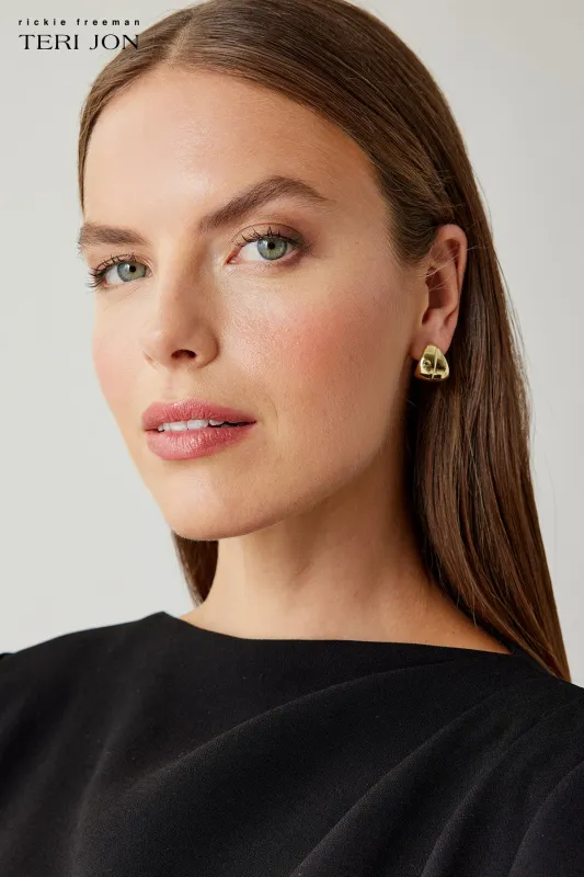 Gold Disc Drop Hoop Earrings made by Teri Jon