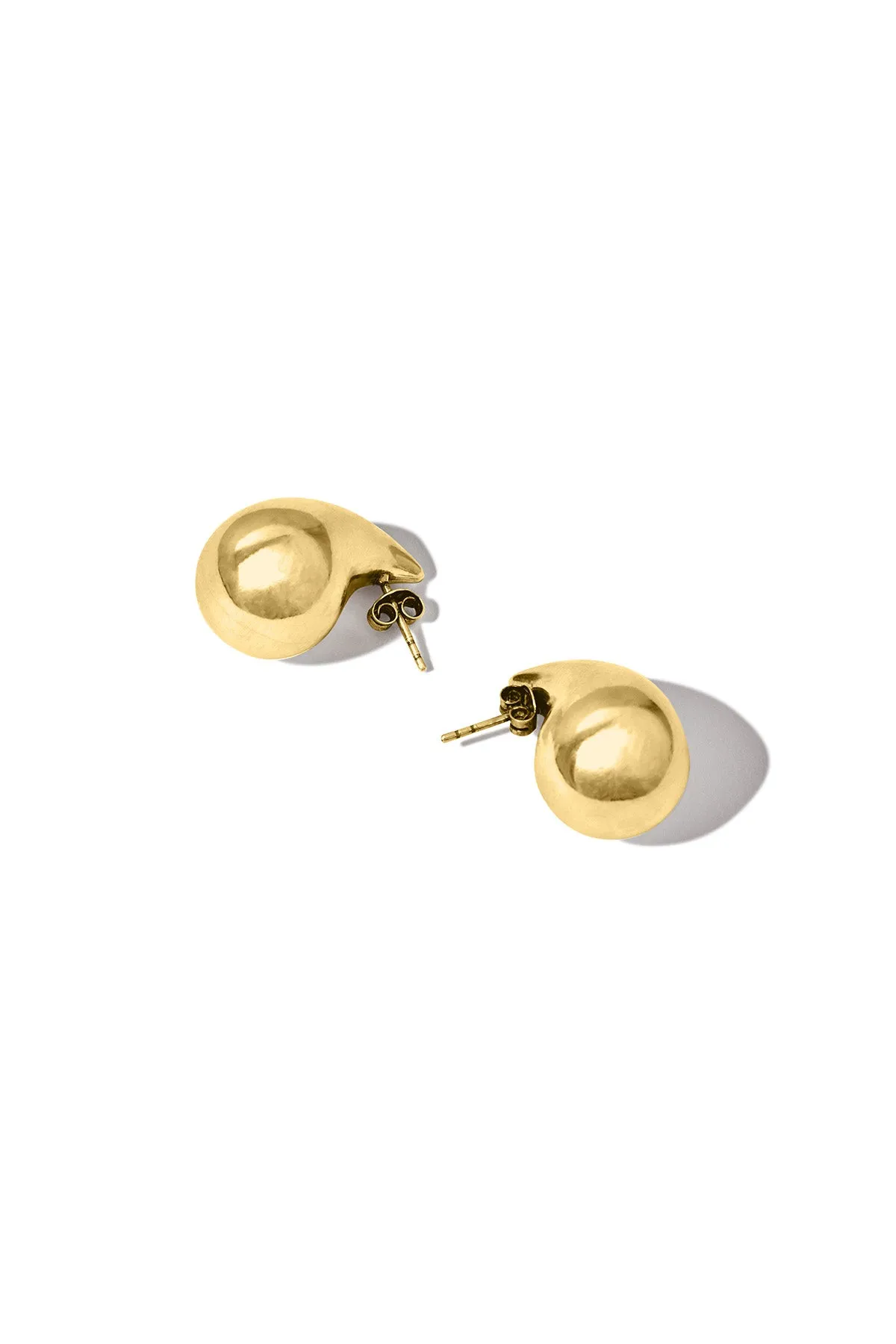 Gold Teardrop Stud Earrings sold by Teri Jon product image thumbnail 2