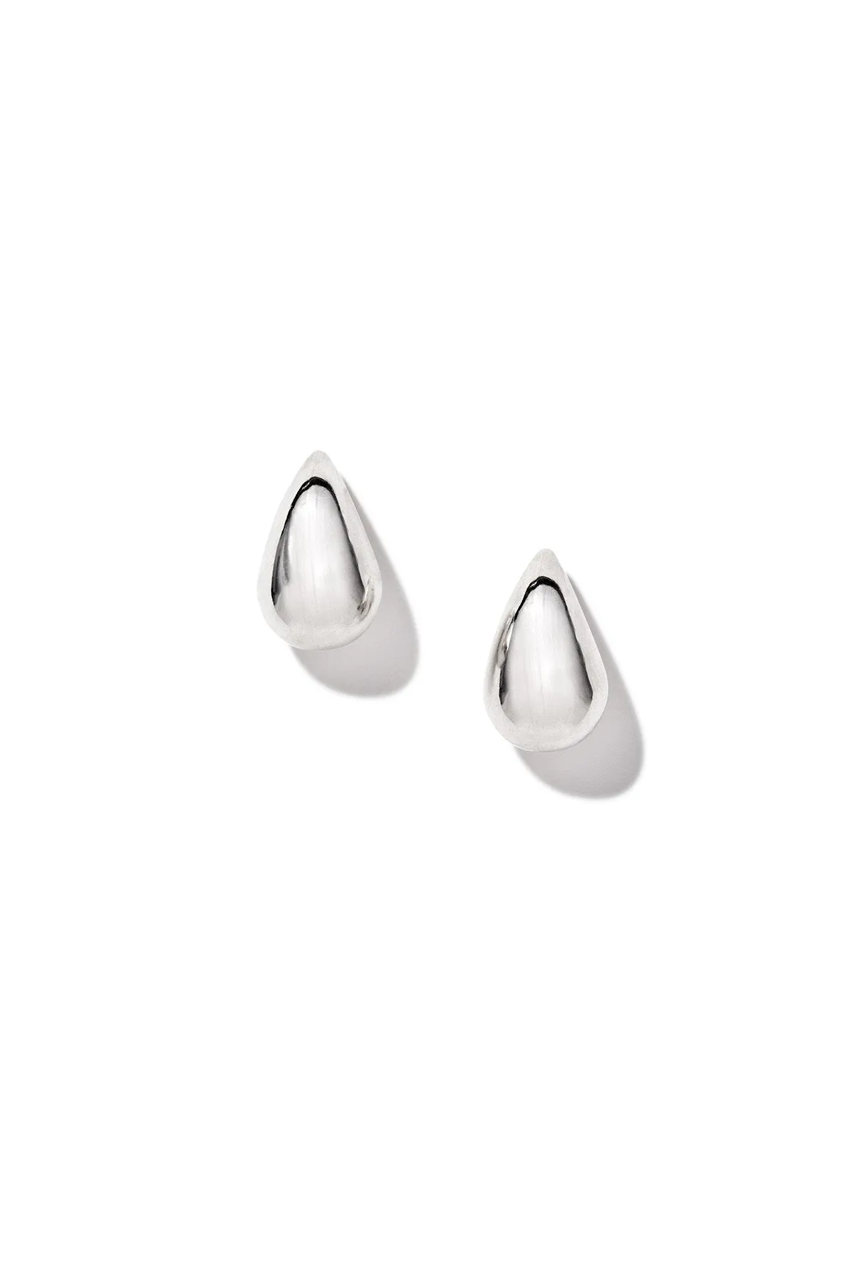 Silver Teardrop Stud Earrings sold by Teri Jon