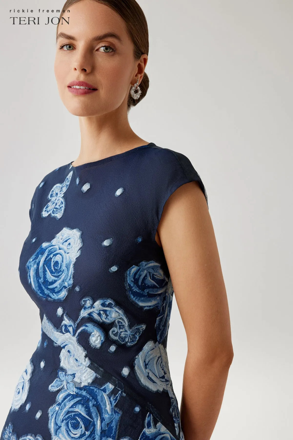 Organza Jacquard A-line Gown sold by Teri Jon product image thumbnail 4