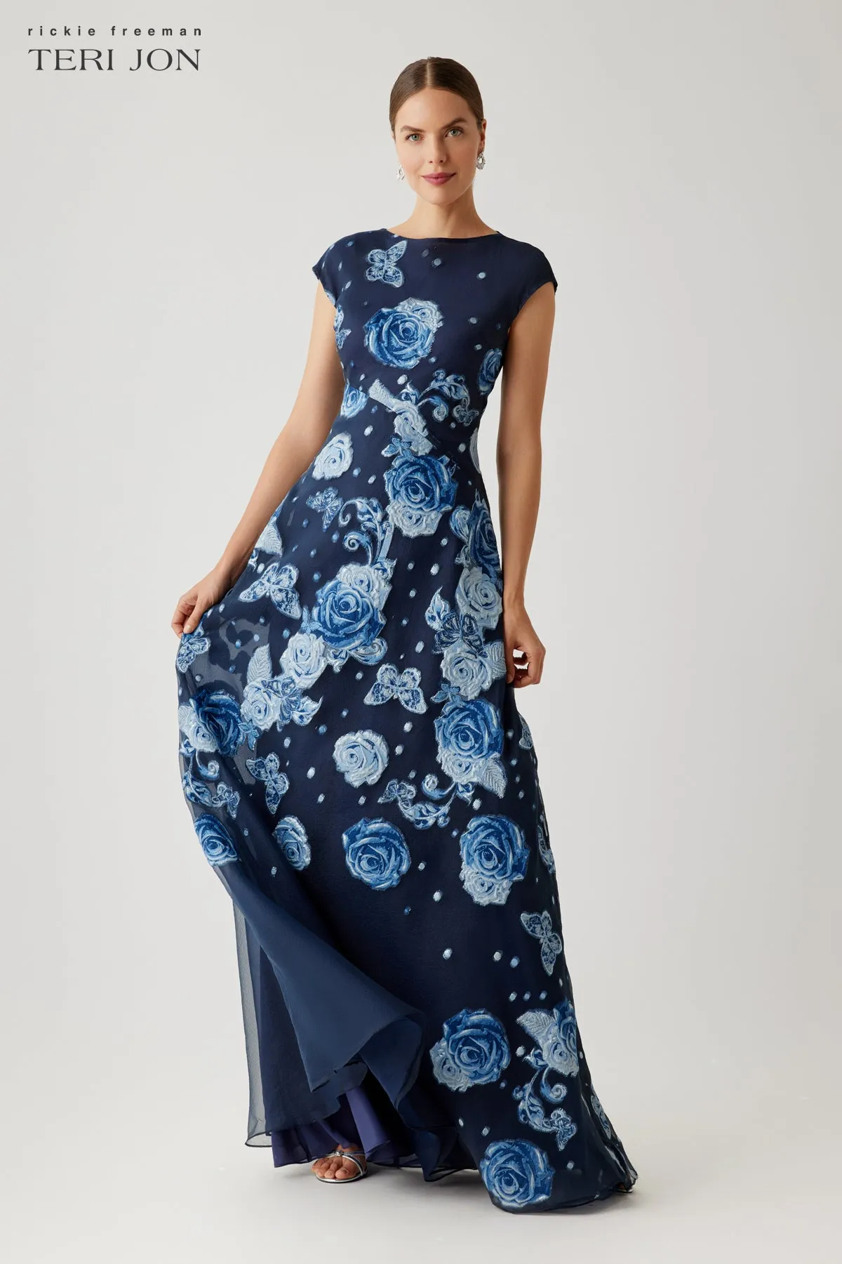 Organza Jacquard A-line Gown sold by Teri Jon product image thumbnail 2