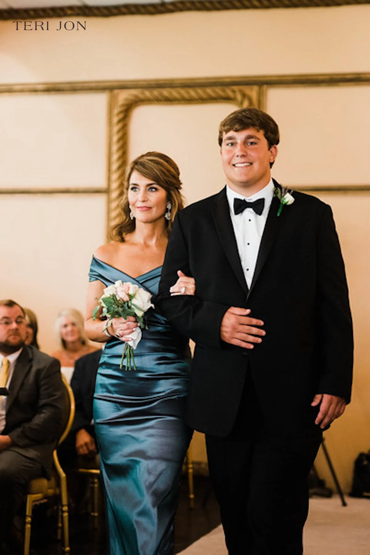 Off The Shoulder Stretch Portrait Gown sold by Teri Jon product image thumbnail 5