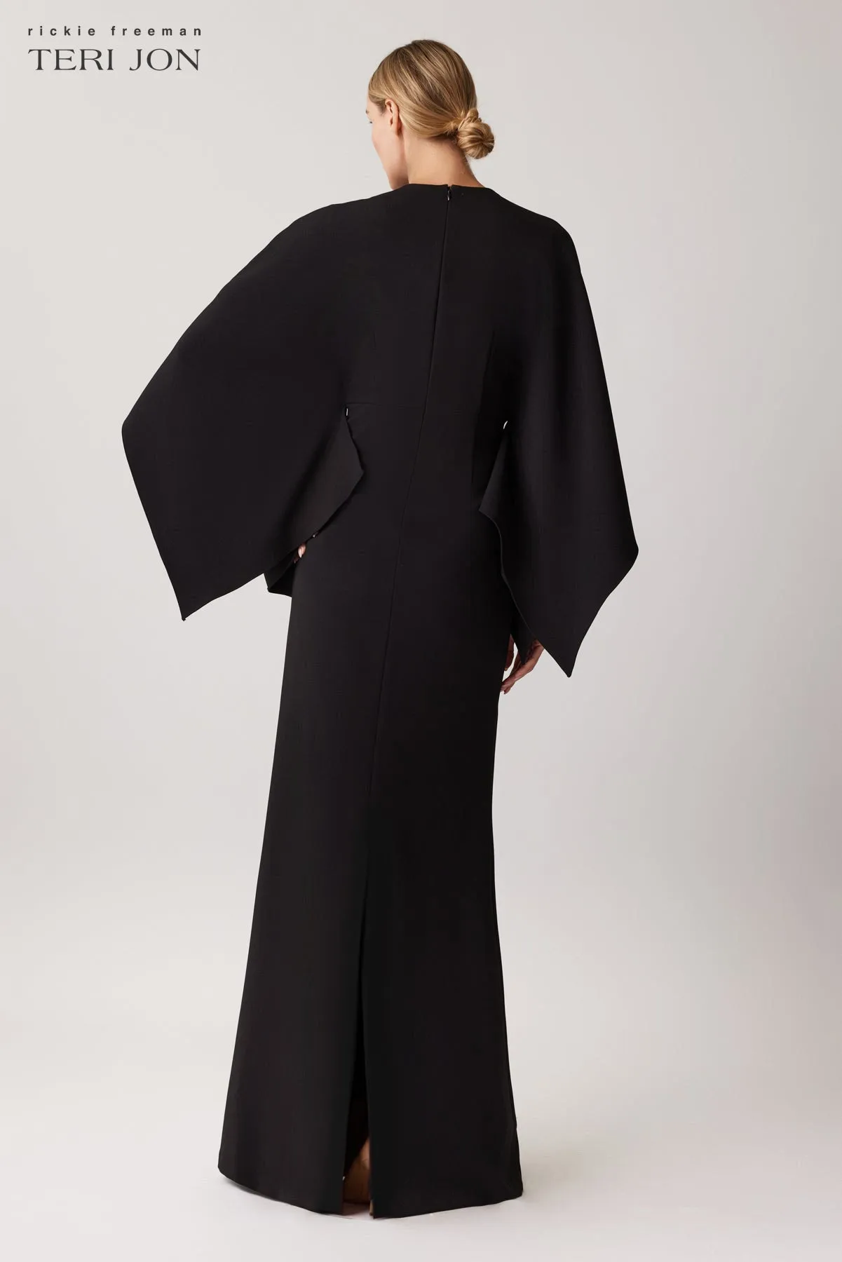 Stretch Crepe Kimono Day To Evening Gown sold by Teri Jon product image thumbnail 3