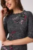 Tweed A-Line Applique Dress sold by Teri Jon