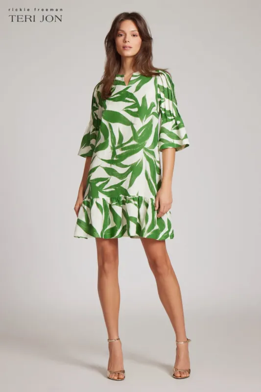 Cotton Printed Shirt Dress made by Teri Jon