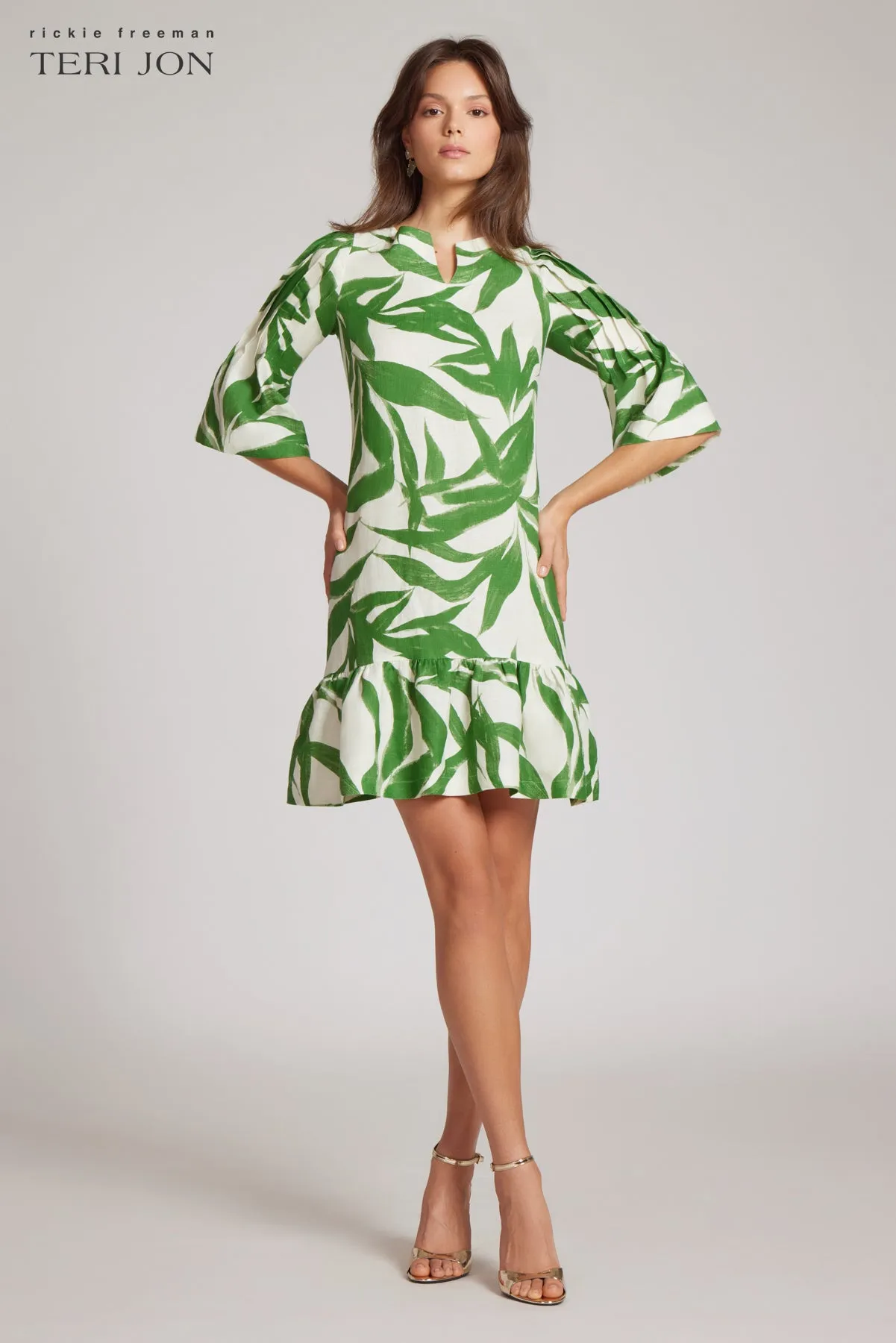 Cotton Printed Shirt Dress sold by Teri Jon product image thumbnail 3