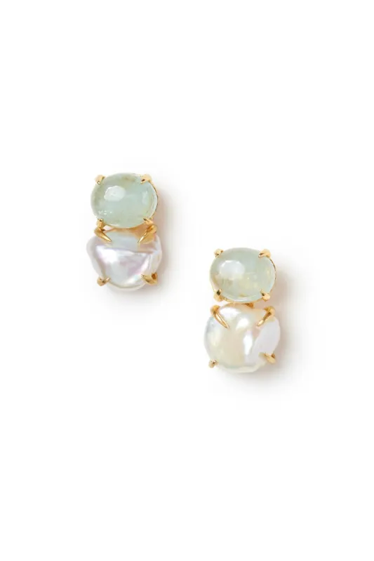 White Pearl Earrings sold by Teri Jon