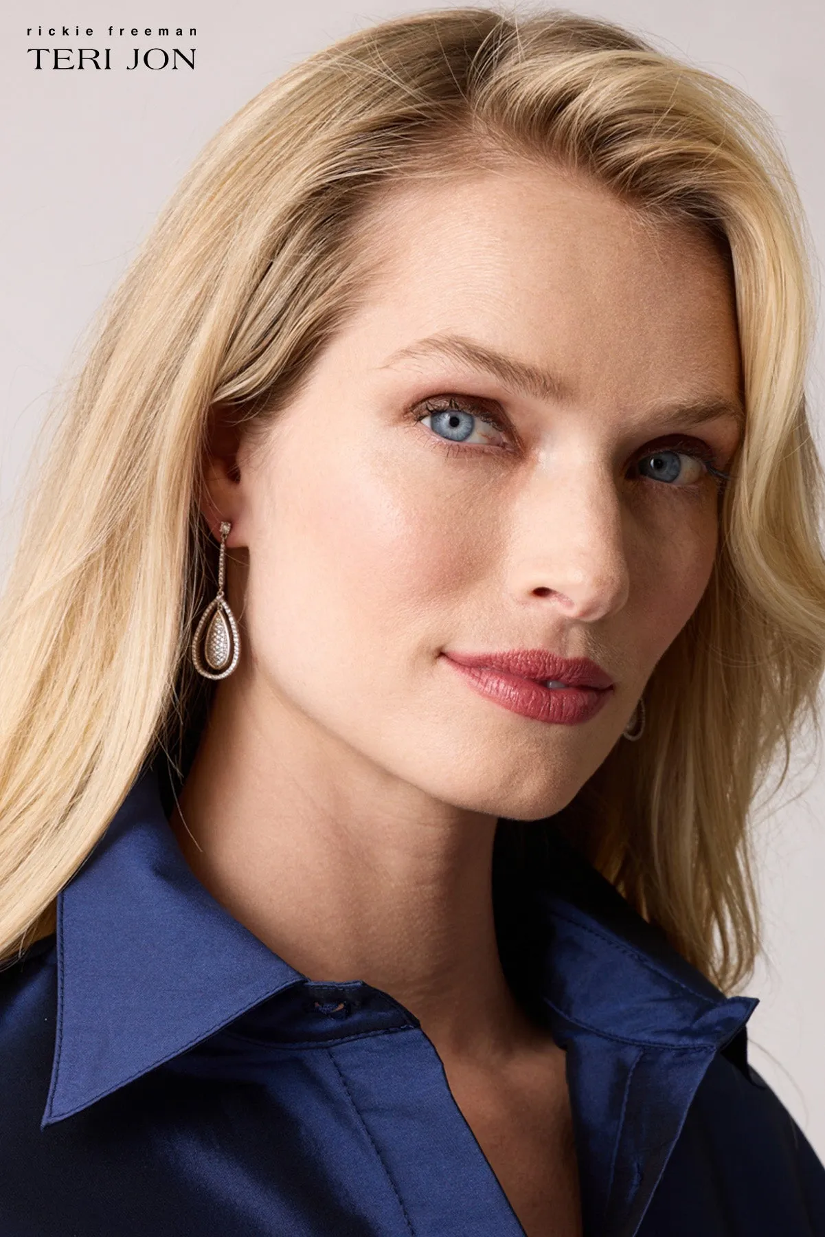 Crystal Drop Earrings sold by Teri Jon product image thumbnail 3