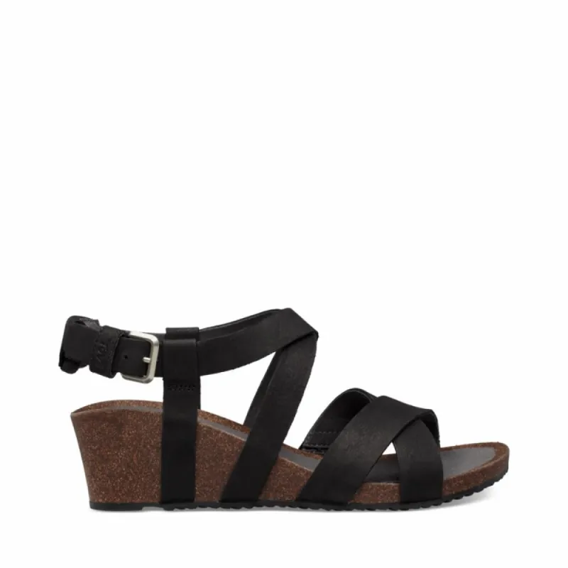 Teva Women MAHONIA WEDGE CROSS STRAP BLACK sold by Teva