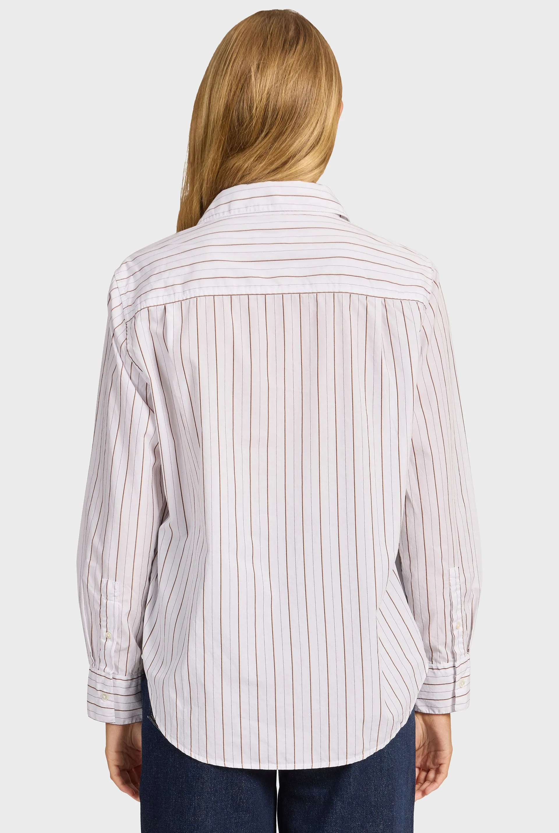 Alma Stripe Poplin Shirt sold by The Academy Brand product image thumbnail 5