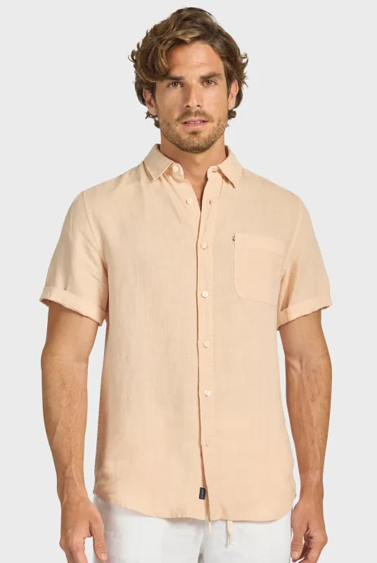 Hampton Linen S/S Shirt sold by The Academy Brand