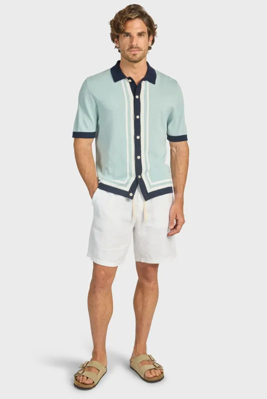 Charlie Stripe Knit SS Shirt sold by The Academy Brand