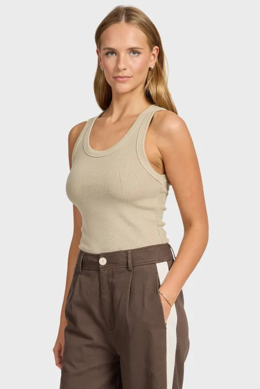 Essential Rib Tank sold by The Academy Brand