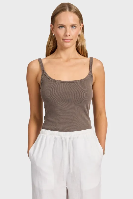 Charlie Rib Tank sold by The Academy Brand