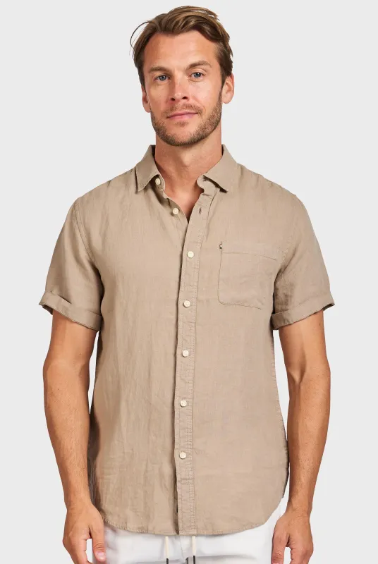 Hampton Linen S/S Shirt sold by The Academy Brand