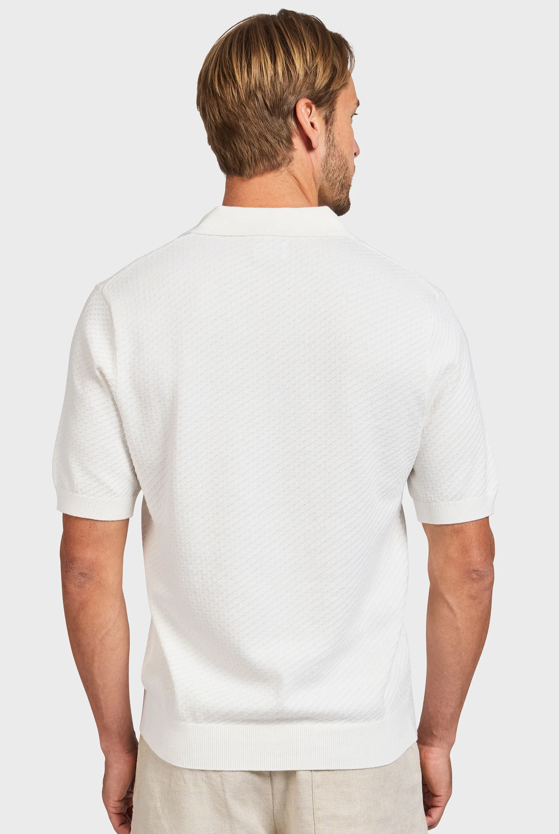 Jonny Textured Knit Polo sold by The Academy Brand product image thumbnail 5