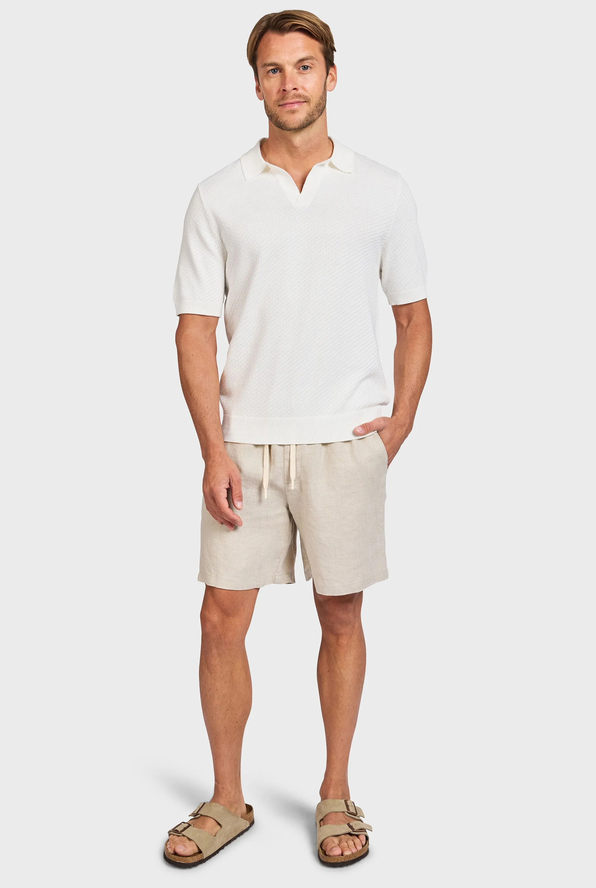Jonny Textured Knit Polo sold by The Academy Brand product image thumbnail 2