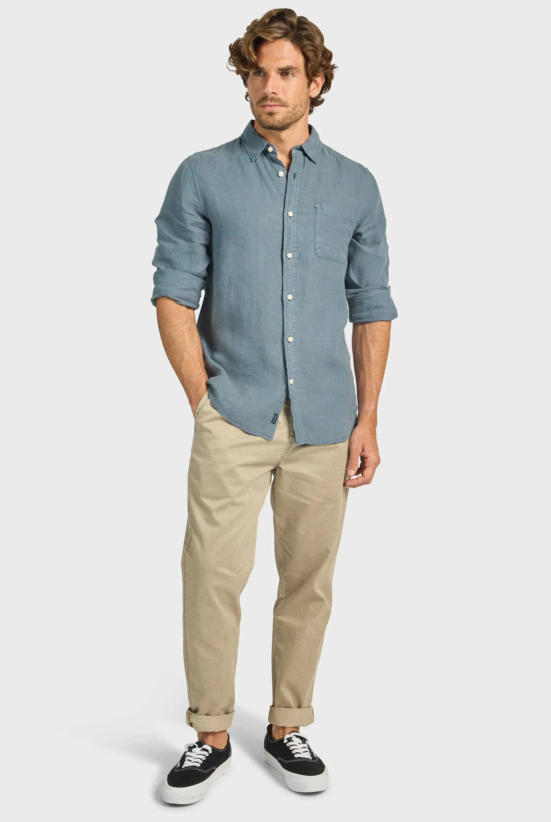 Hampton Linen Shirt sold by The Academy Brand