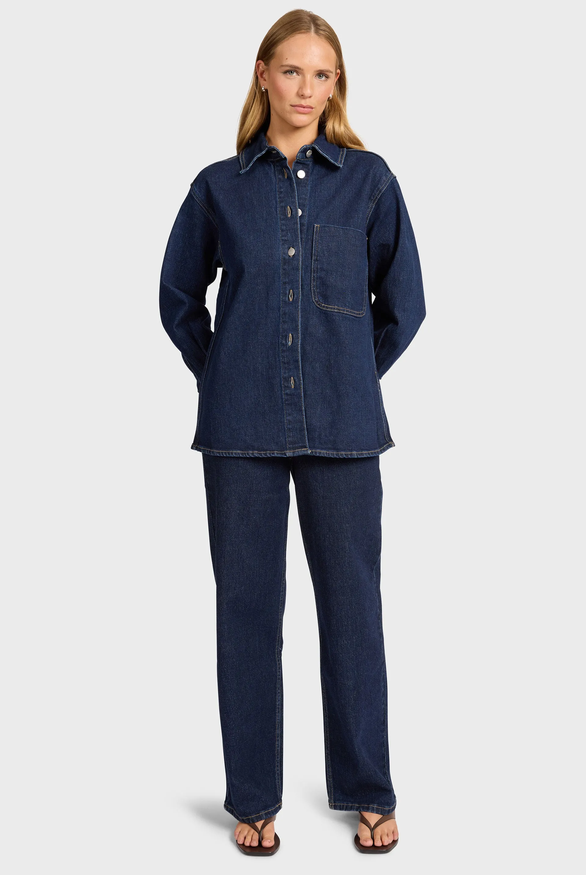 Dolores Denim Overshirt sold by The Academy Brand product image thumbnail 2