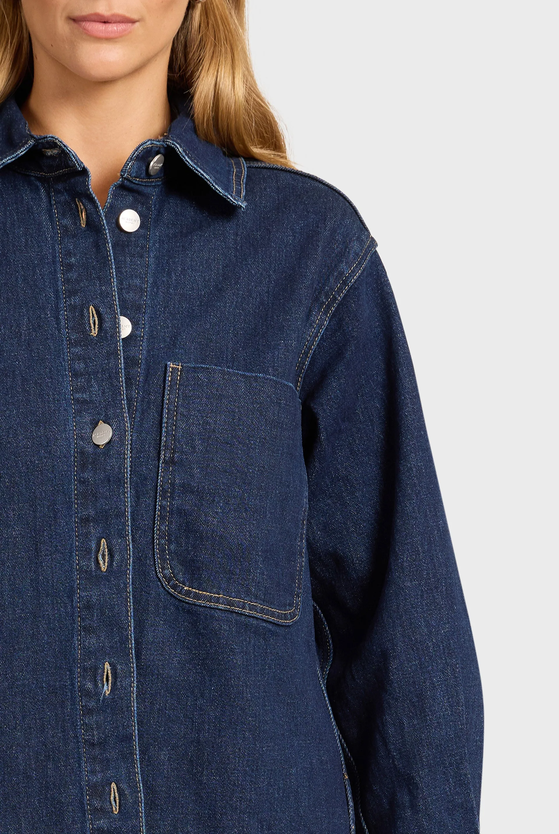 Dolores Denim Overshirt sold by The Academy Brand product image thumbnail 3