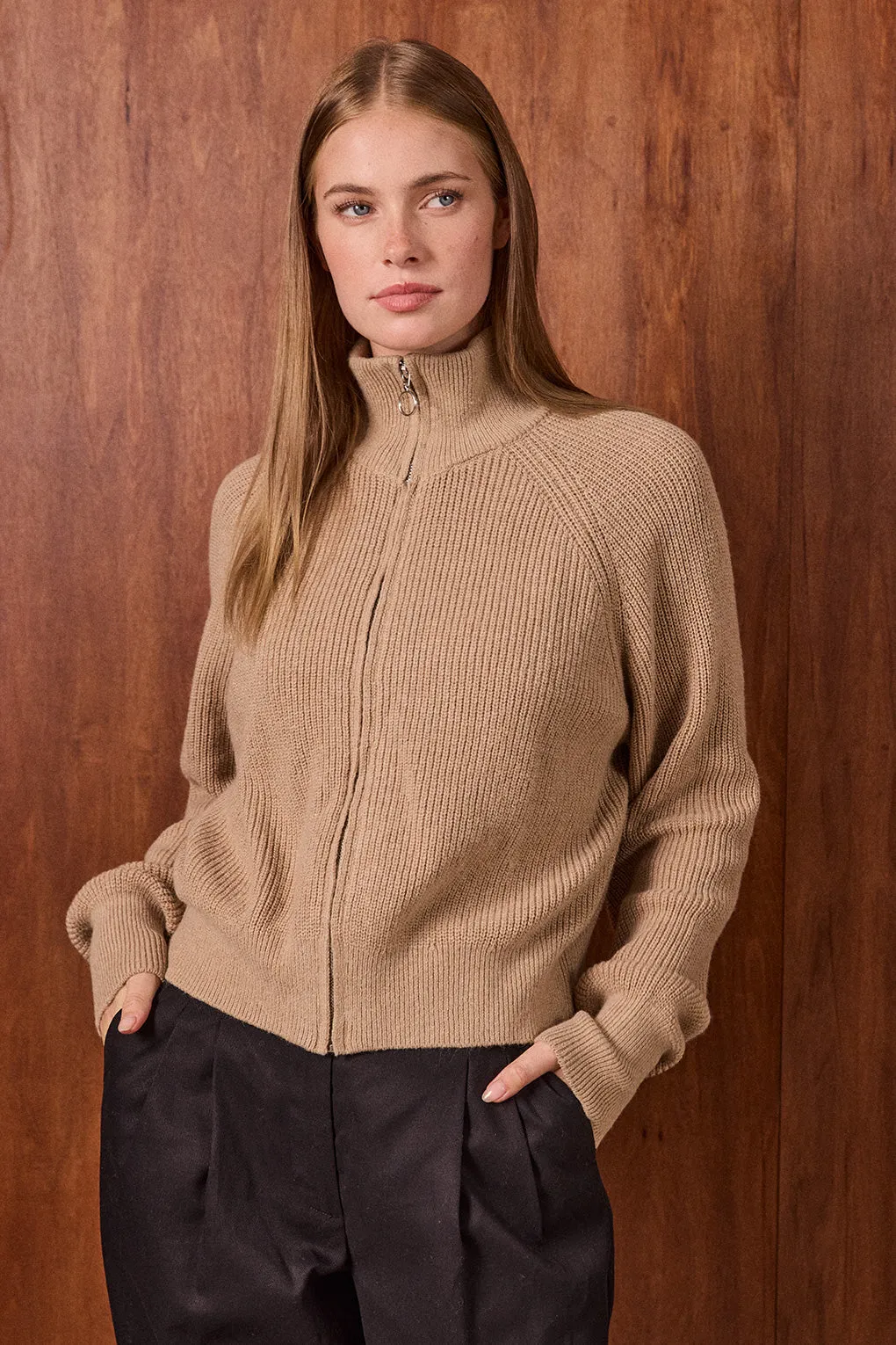 Maple Zip Through Knit sold by The Academy Brand
