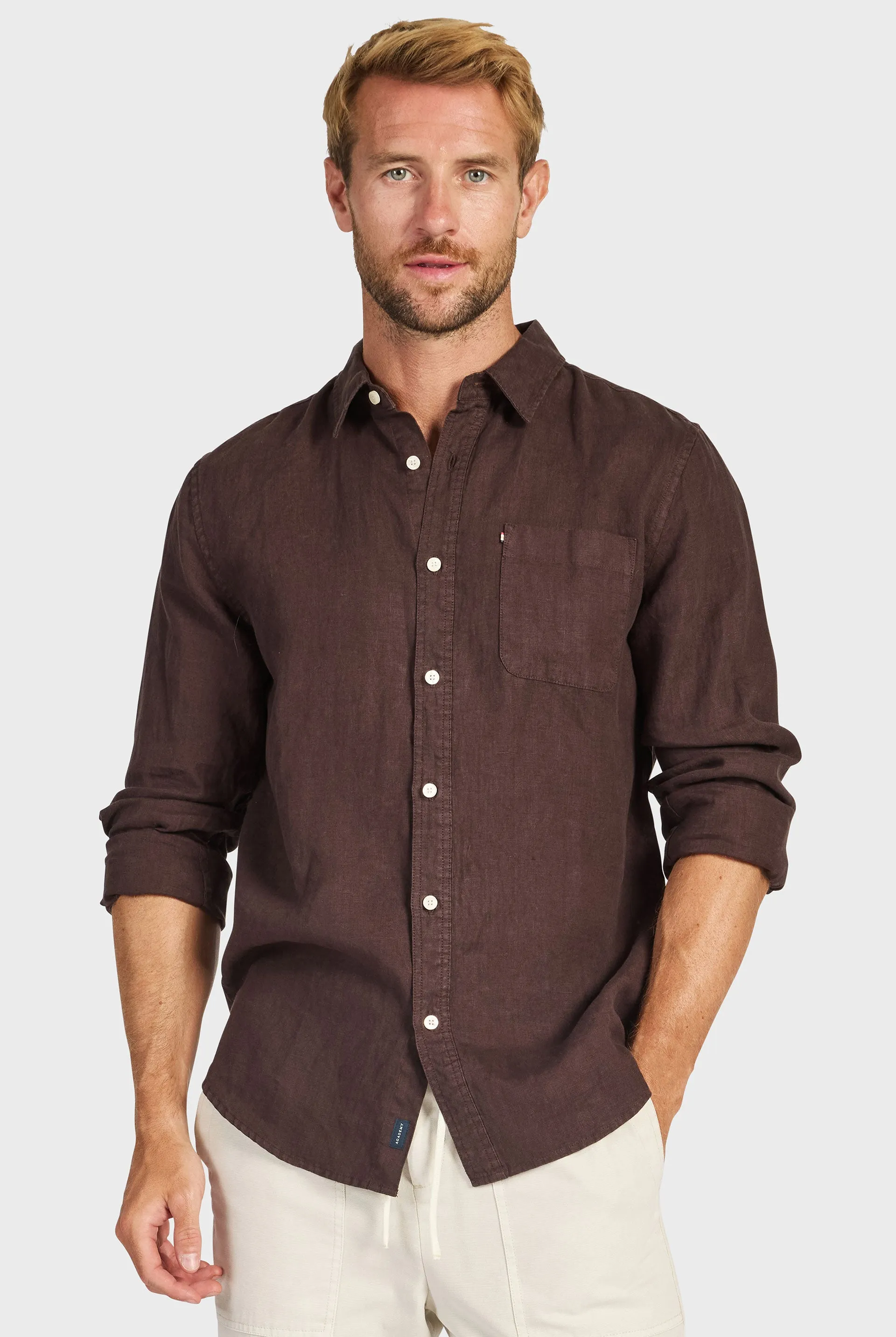 Hampton Linen Shirt sold by The Academy Brand product image thumbnail 2