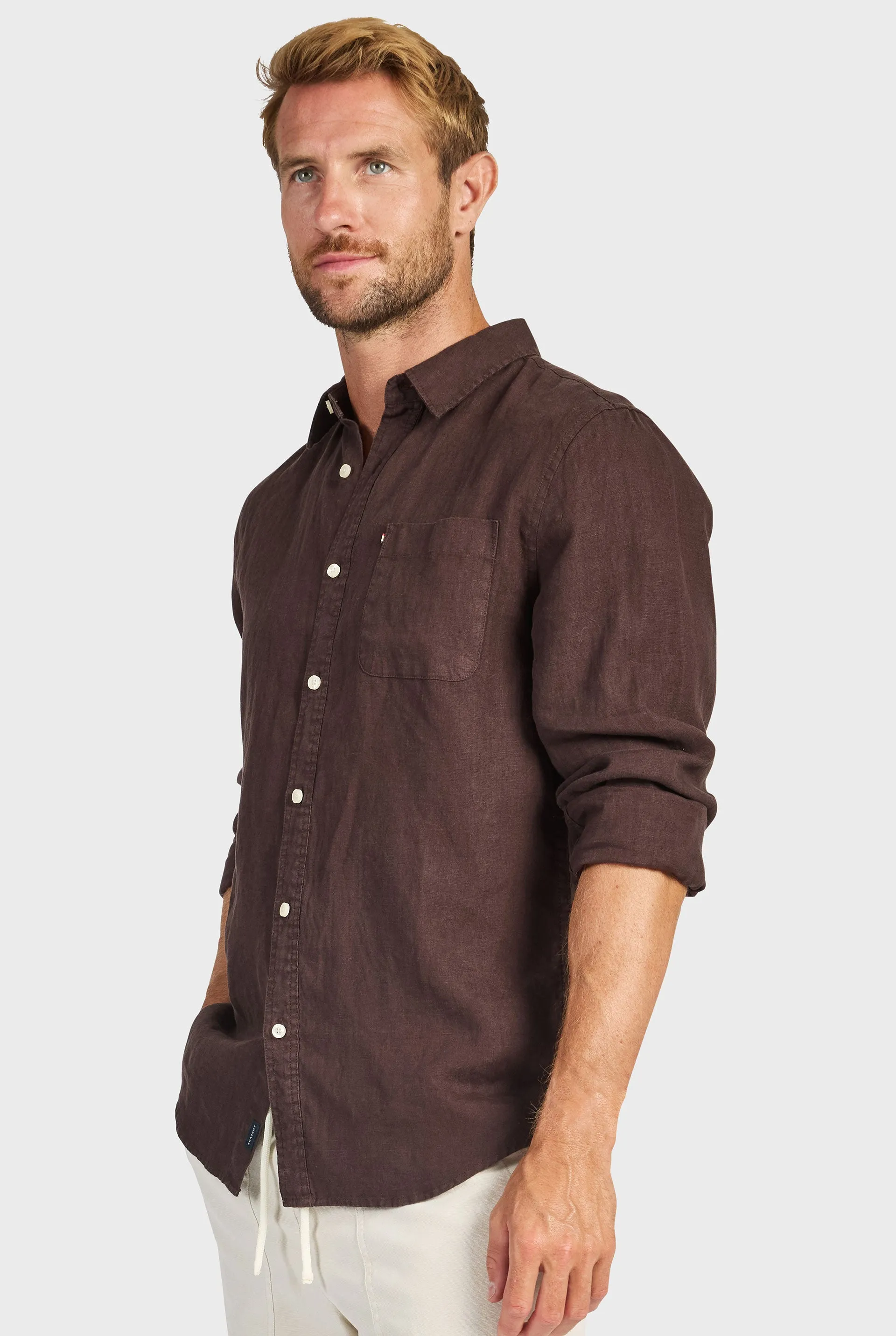 Hampton Linen Shirt sold by The Academy Brand product image thumbnail 3