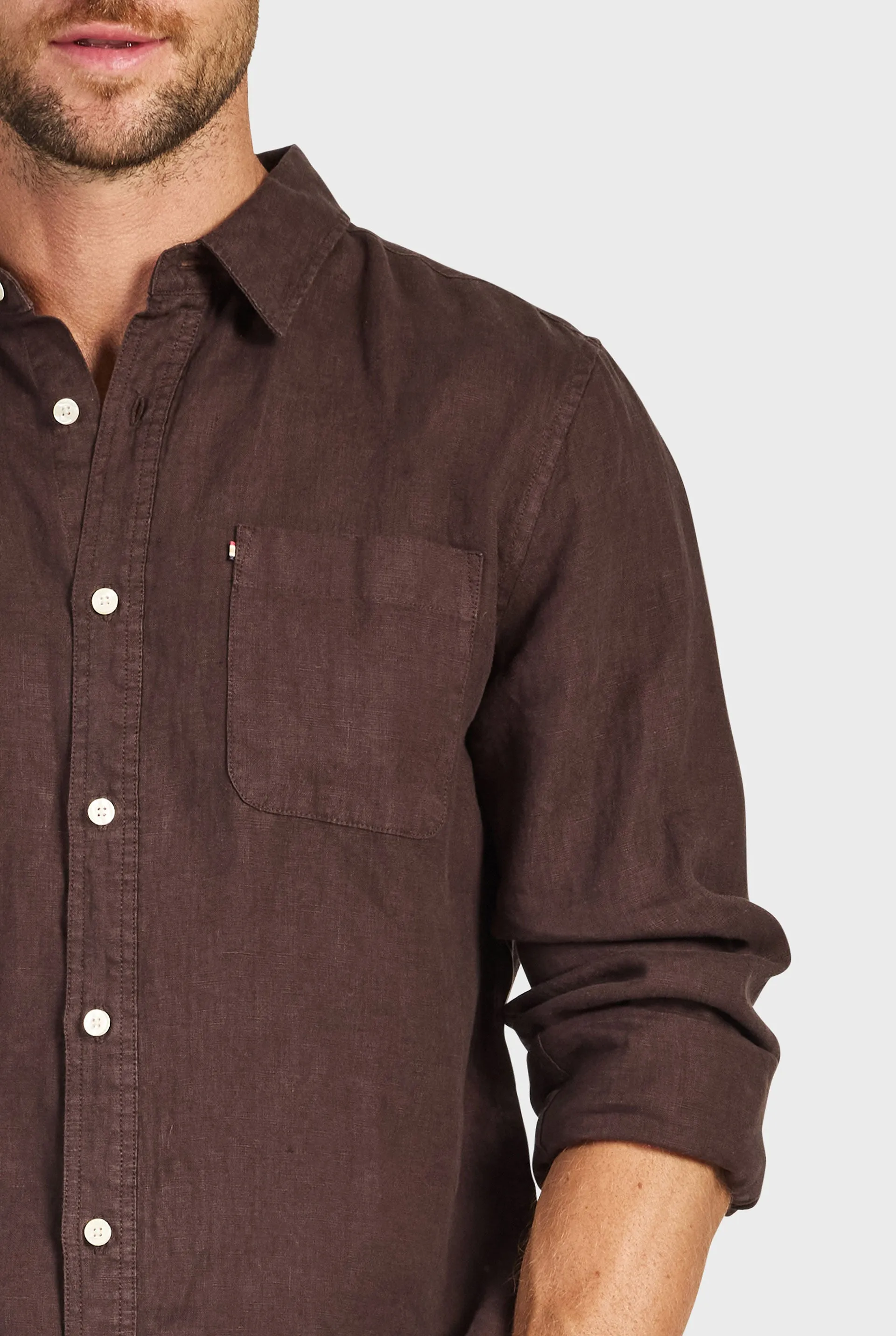 Hampton Linen Shirt sold by The Academy Brand product image thumbnail 4