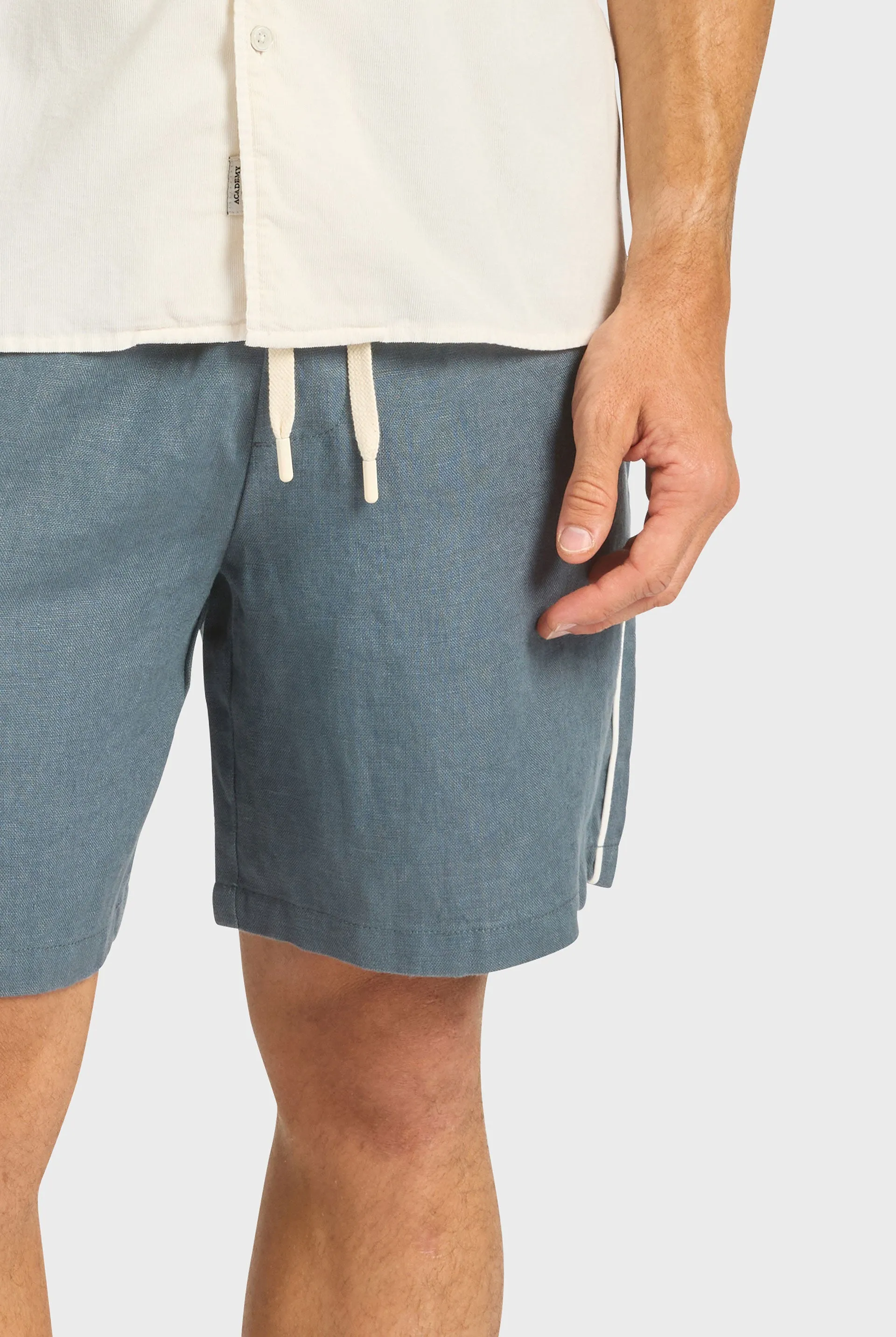 Jeff Piped Linen Short sold by The Academy Brand product image thumbnail 4