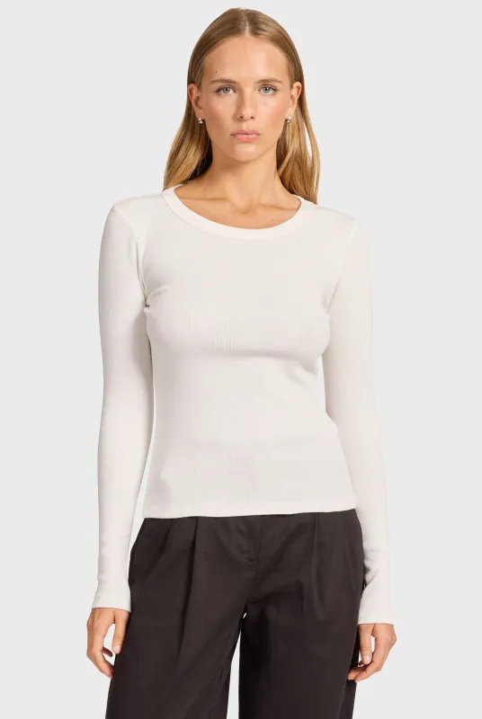 Essential Rib Long Sleeve sold by The Academy Brand