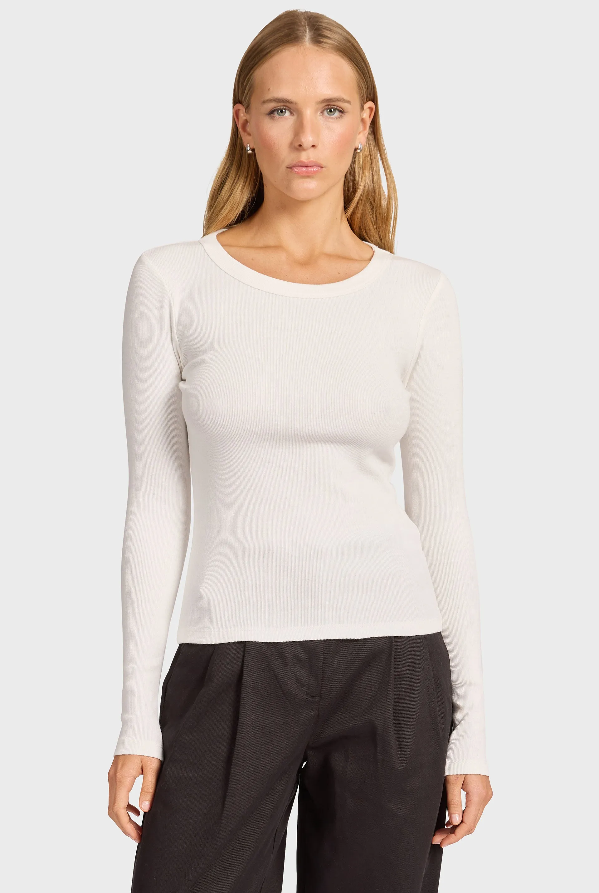 Essential Rib Long Sleeve sold by The Academy Brand