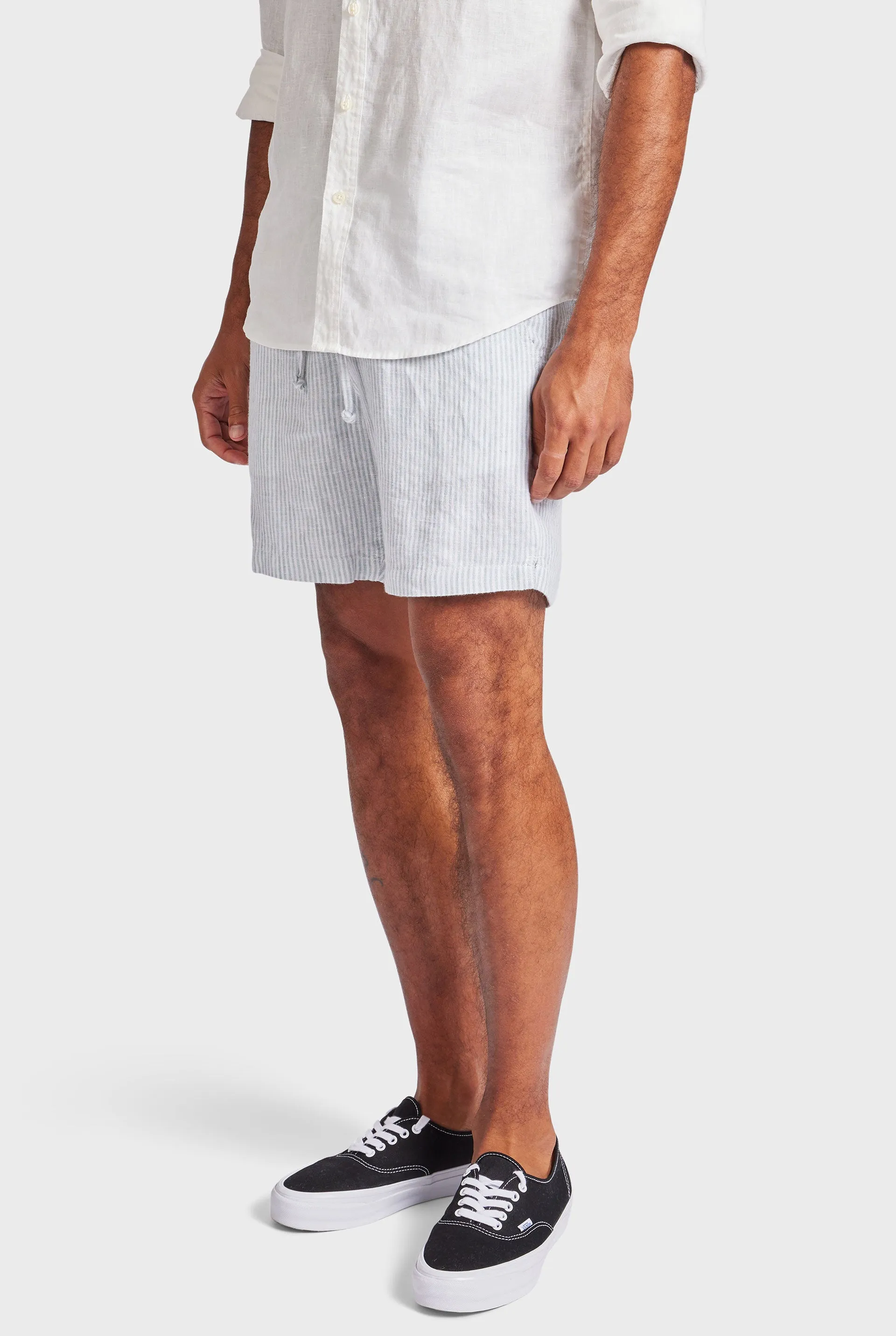 Stripe Riviera Linen Short sold by The Academy Brand product image thumbnail 4