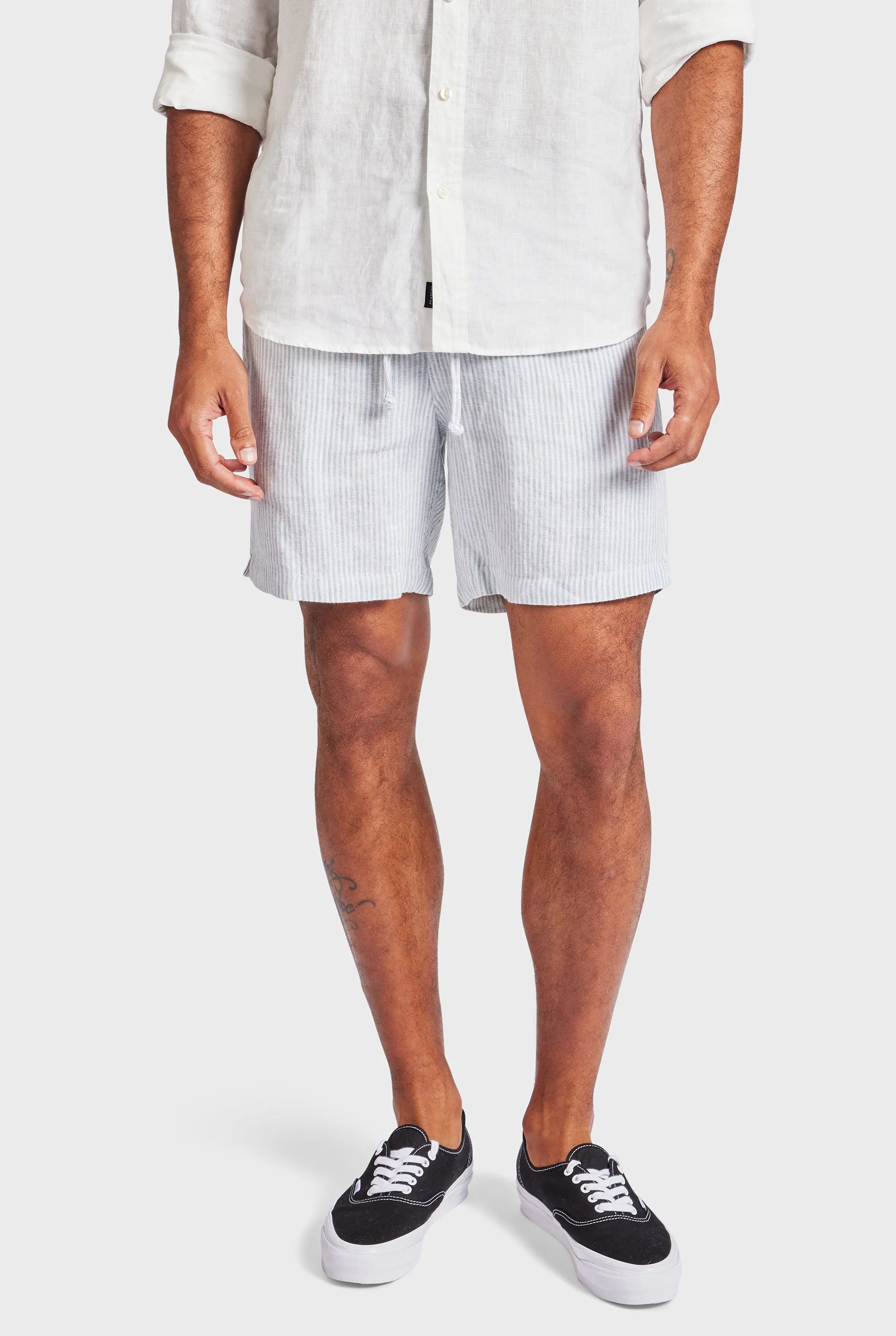 Stripe Riviera Linen Short sold by The Academy Brand product image thumbnail 3