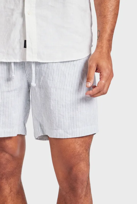 Stripe Riviera Linen Short sold by The Academy Brand