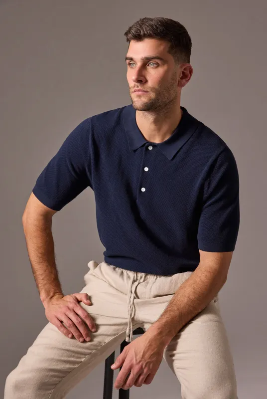 Riley Knit Polo made by The Academy Brand