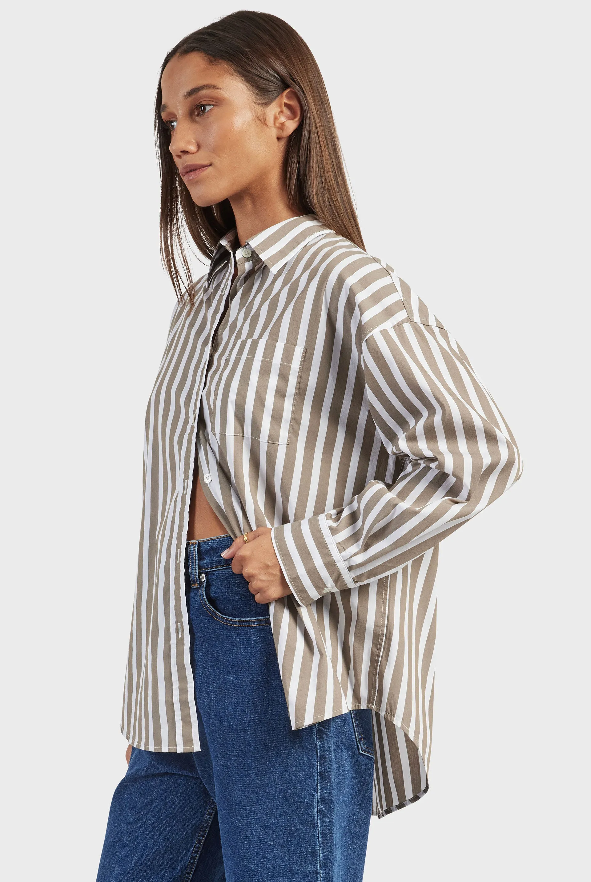 Mia Stripe Shirt sold by The Academy Brand product image thumbnail 3