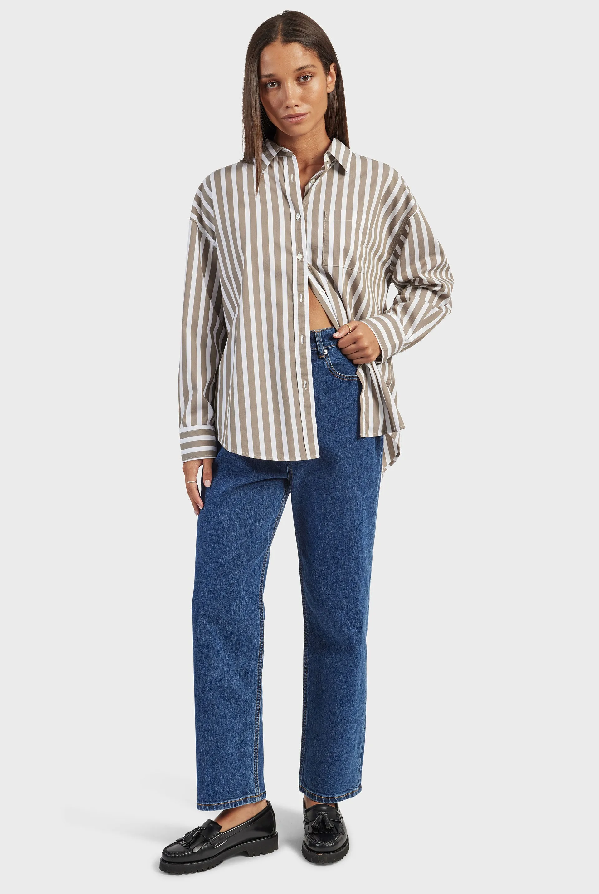 Mia Stripe Shirt sold by The Academy Brand